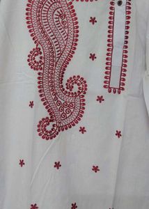 White Colour Pure Cotton Punjabi Like New Size 42