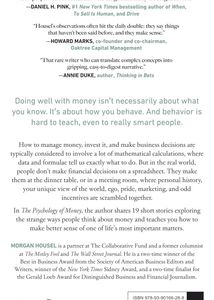 The Psychology of Money🤑🤑🤑