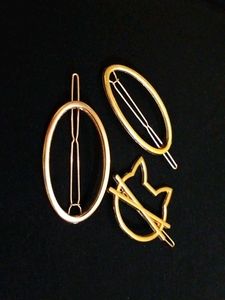 Golden Hair Clips.