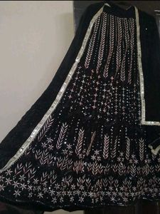 Elegant Black Ethnic Skirt