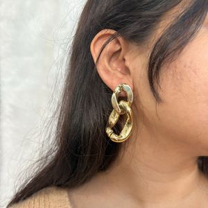 Chunky Gold Chain Earrings