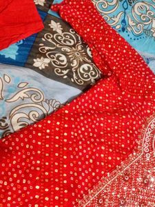 Red Embroidered Kurta Set