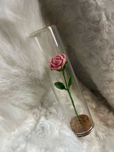 Rose In Glass Bottle