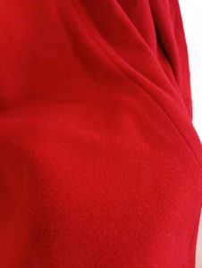 Red Wool Blend Duffle Coat