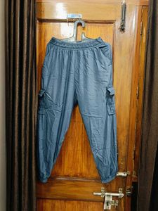 Stylish Blue Cargo Pants Unisex Wear