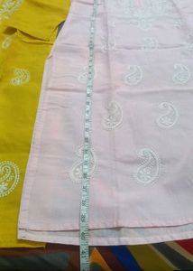 Combo Chiknkari Kurti With Free Lining