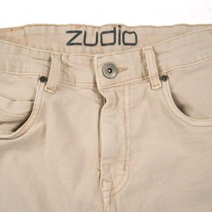 Beige Wide Leg Jeans