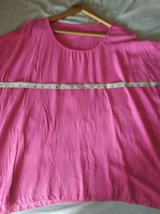 Pink Dolman Sleeve Over Size Top