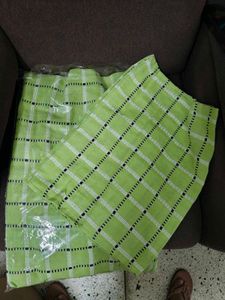 Handloom Double Checked Green Bedsheet Set