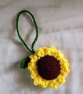 Crochet Sunflower Charm