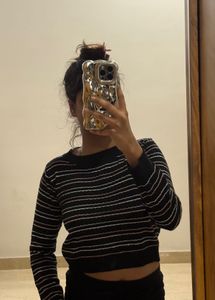 Striped Cropped Sweater