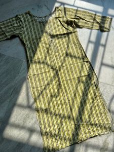 Cotton Green Patterned Kurta
