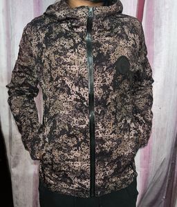 Camo Print Hooded Jacket