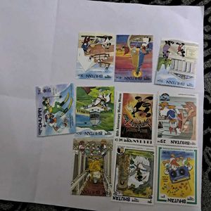 10 vintage Disney cartoon stamps