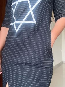 Striped Star Mini Dress