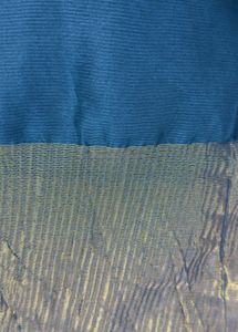 Teal Saree with Golden Border