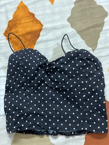 Black Polka Dot Top