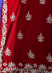 Red Embroidered Kurti