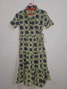Patterned Fit &amp; Flare Dress