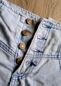 Denim High-Waisted Shorts