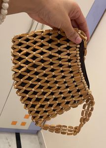 pure bamboo Beaded Handbag