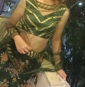 Floral Green Lehenga Choli Set