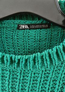 Forest Green Relaxed Crewneck Sweater