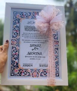 Framed Islamic Wedding Certificate