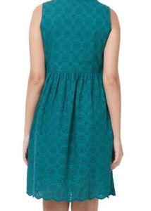 Eyelet Teal Dress