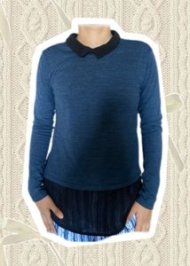 Blue Long Sleeve Top