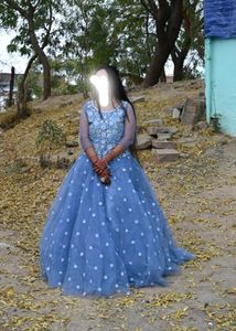 Beautiful Sky-blue Color Gown
