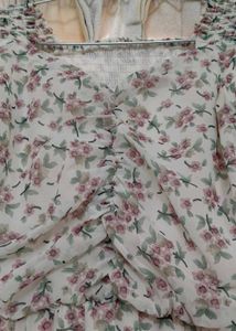 White Dress Floral Print