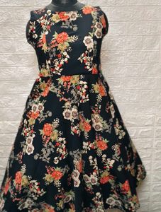 Floral Printed Dress Medium Size