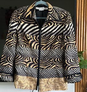 Designer Jacqueline De Yong Zebra Print Jacket