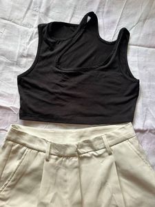 black asymmetrical top