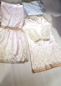 Elegant White Embroidered Shalwar Kameez
