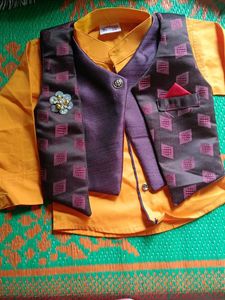 Kids' Festive Outfit: Shirt & Vest Set