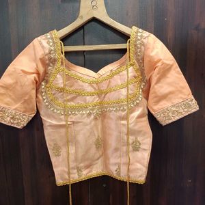 Elegant Peach Embroidered Lehenga Set