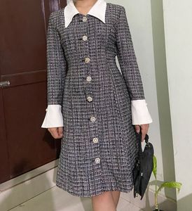 Chic Tweed Button-Down Dress