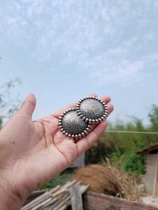 Oxidized Silver Earrings