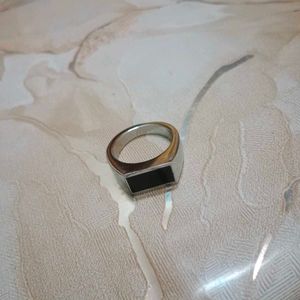 Silver & Black Ring