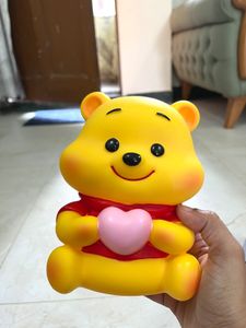 Winnie The Pooh Piggy Bank - With Pink Heart