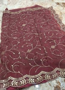 gold crush saree
