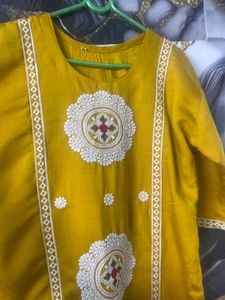Mustard Kurta Set For Women