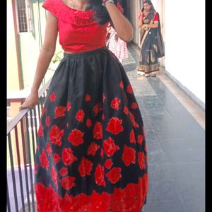 Red & Black Skirt