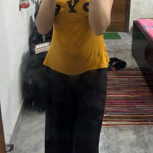 Bottom Wear :Black Palazzo Pants
