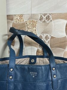 Fossil Blue Tote Bag