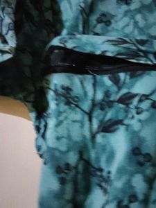 Green Floral Print Maxi With Feeding Zip