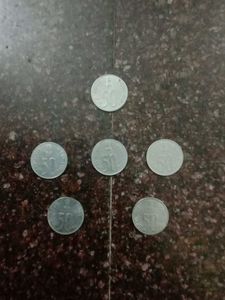 6 Old 50 Paisa Coin From Different Years