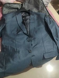 Party Looking Blazer Blue With Silver Combination